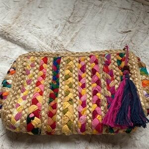 Shiraleah Colorful Woven Clutch with Tassel